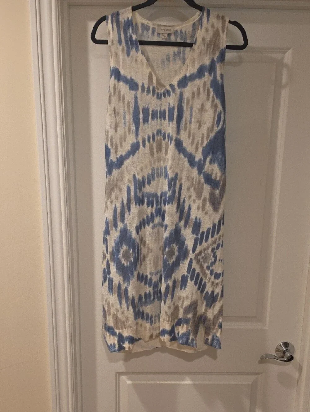 Kinross Pure Linen Cream and Light Blue Ikat Set